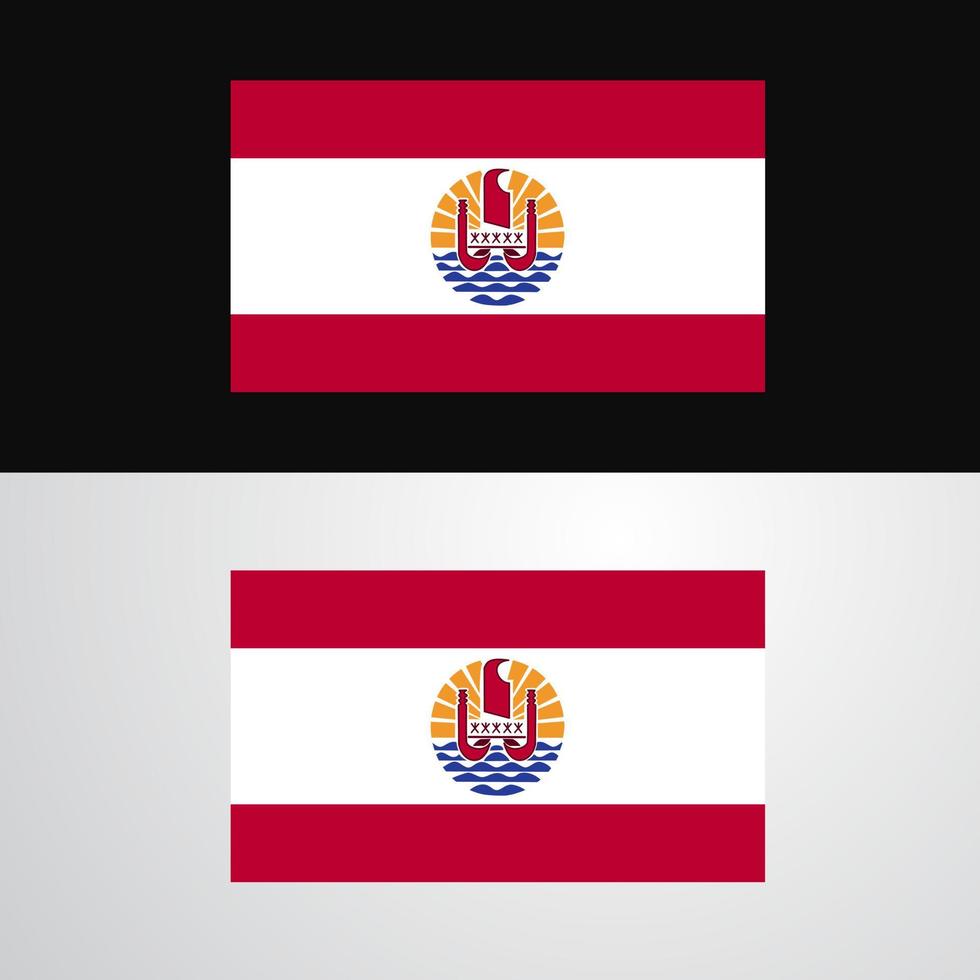 conception de bannière drapeau polynésie française vecteur