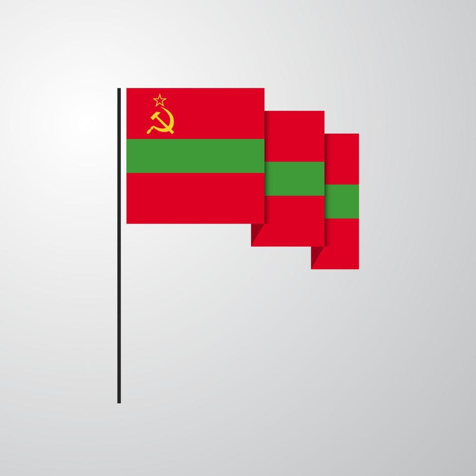 transnistrie agitant le drapeau fond créatif vecteur
