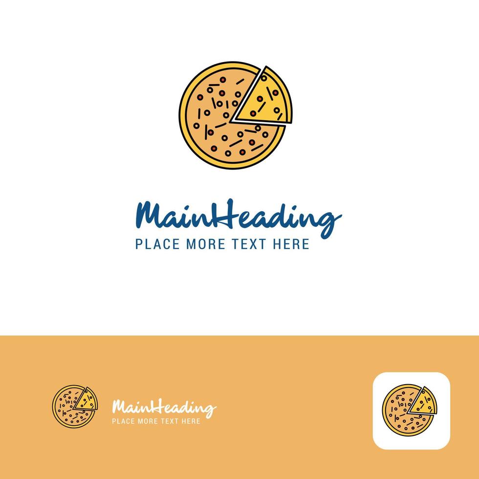 création de logo de pizza créative lieu de logo de couleur plate pour illustration vectorielle de slogan vecteur
