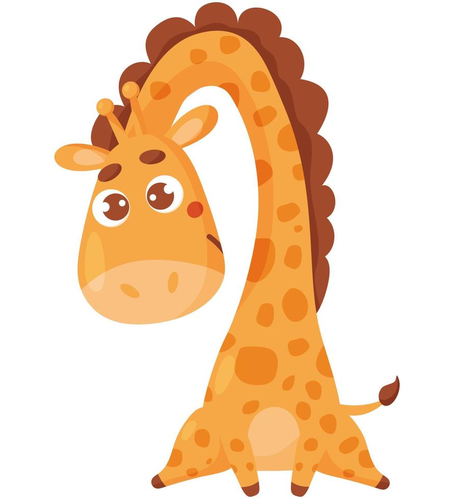 mignon animal girafe vecteur