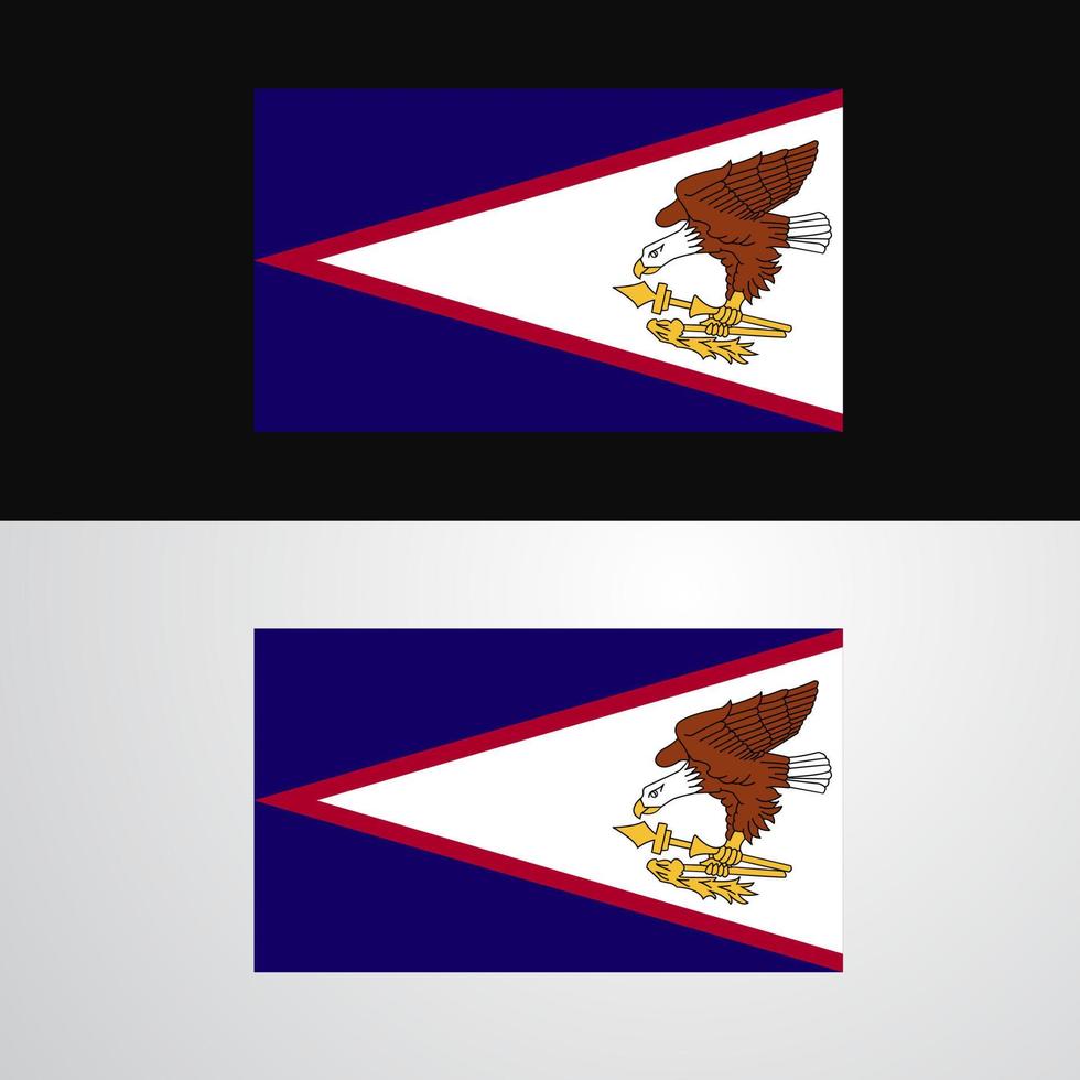 conception de bannière de drapeau des samoa américaines vecteur