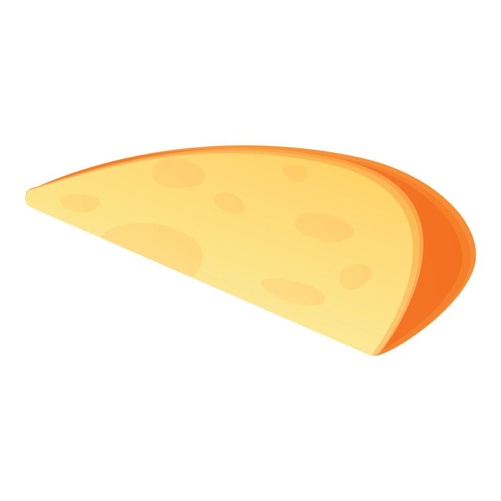 icône de morceau de fromage, style cartoon vecteur