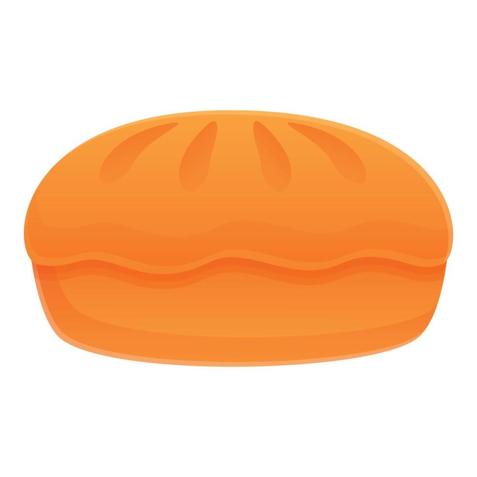 icône de tarte aux pommes, style cartoon vecteur