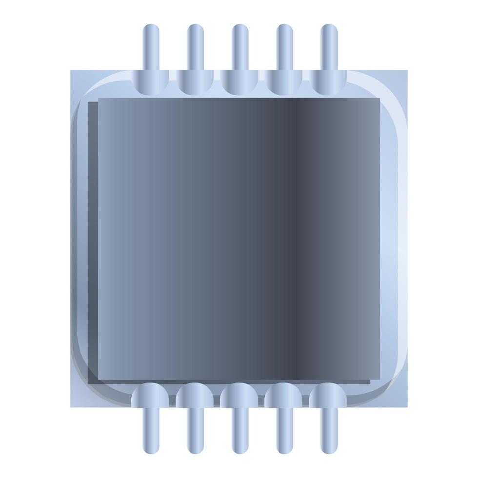 icône de condensateur de processeur, style cartoon vecteur