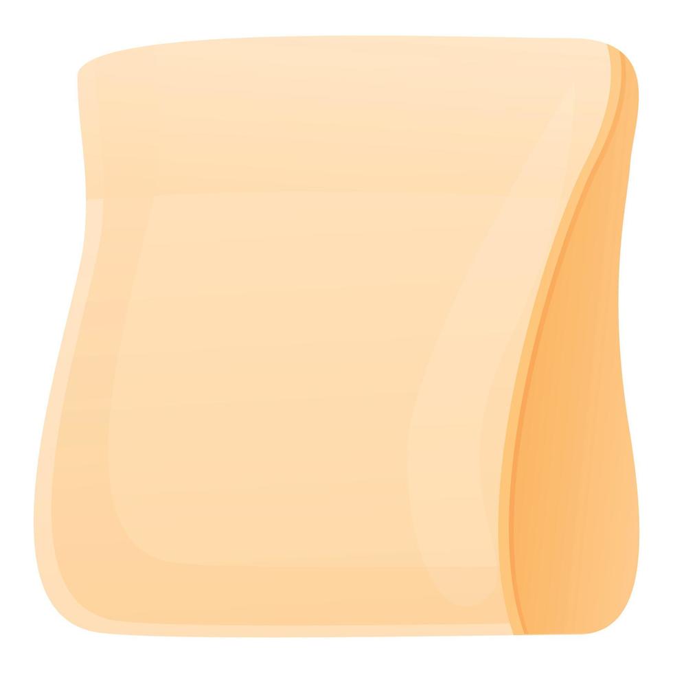 icône de pack de papier alimentaire, style cartoon vecteur