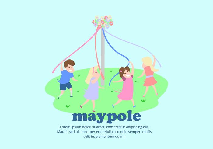 Maypole Contexte vecteur