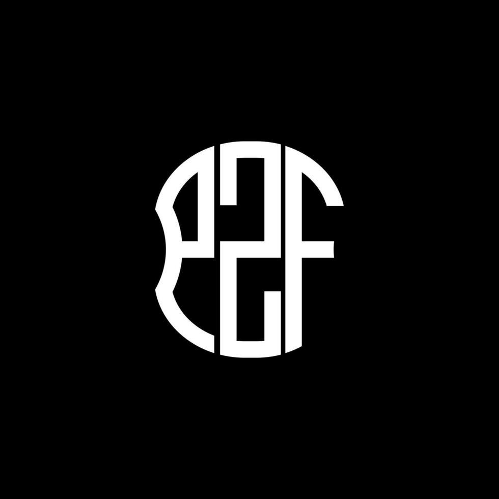 conception créative abstraite du logo de la lettre pzf. conception unique pzf vecteur