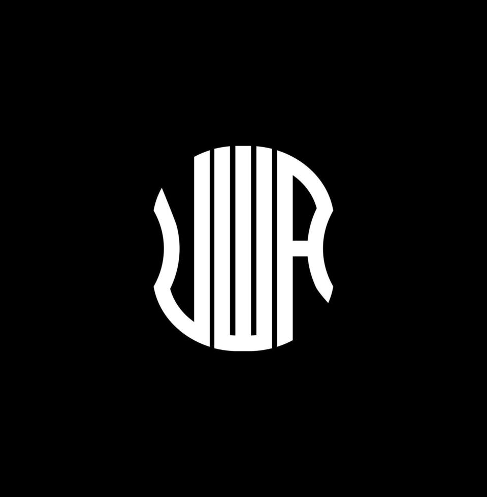 conception créative abstraite du logo de la lettre uwa. conception unique vecteur
