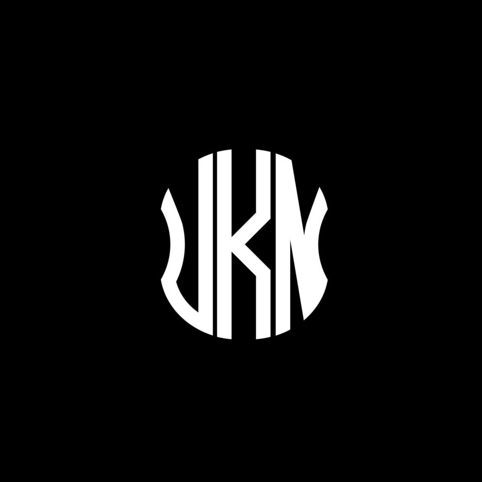 conception créative abstraite du logo de la lettre ukn. conception unique vecteur