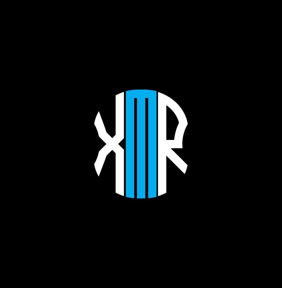 conception créative abstraite du logo de la lettre xmr. conception unique vecteur