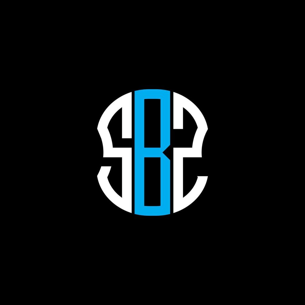 conception créative abstraite du logo de la lettre sbz. conception unique sbz vecteur
