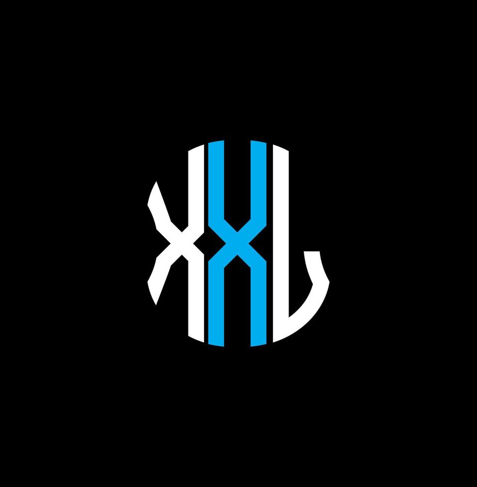 xxl lettre logo abstrait création créative. design unique xxl vecteur