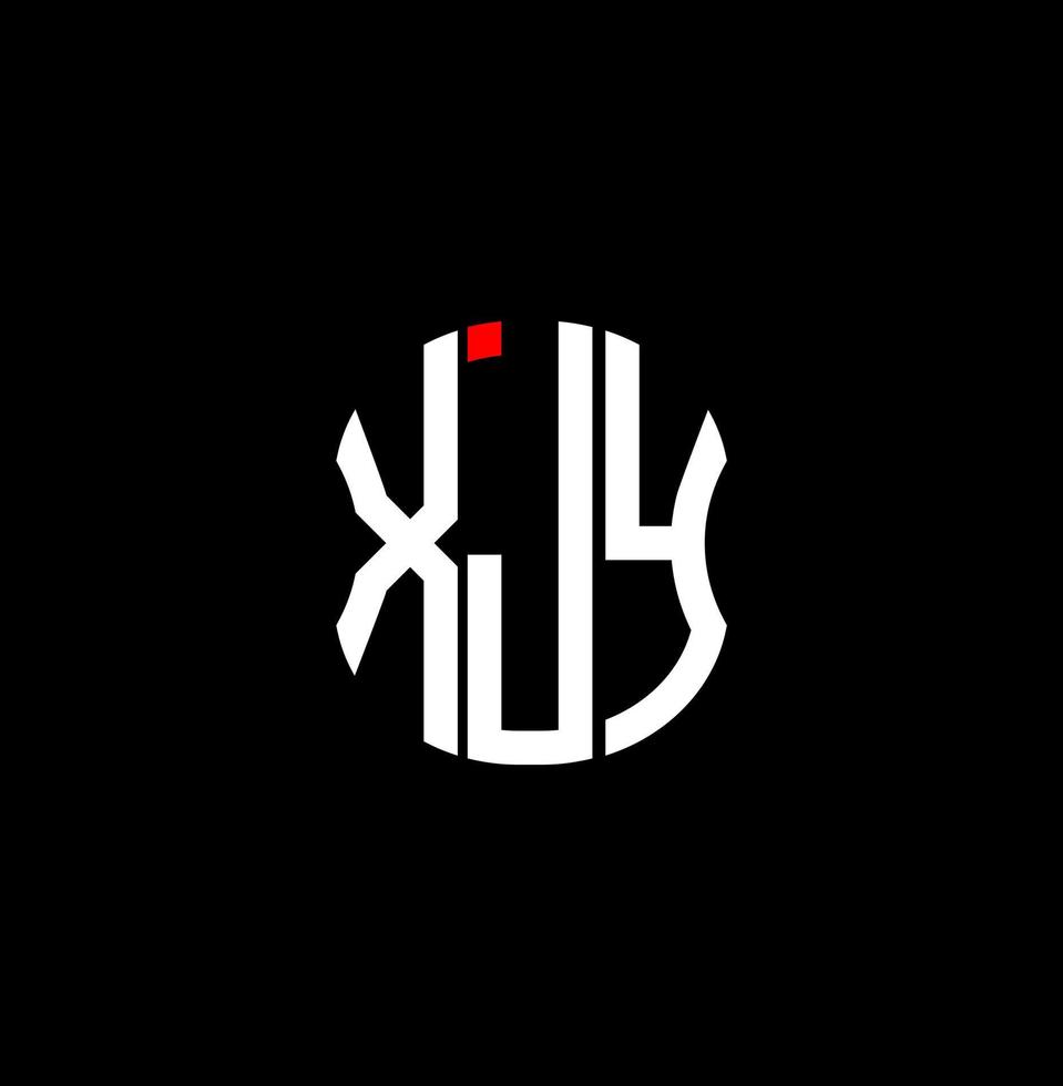 conception créative abstraite du logo de la lettre xjy. conception unique vecteur