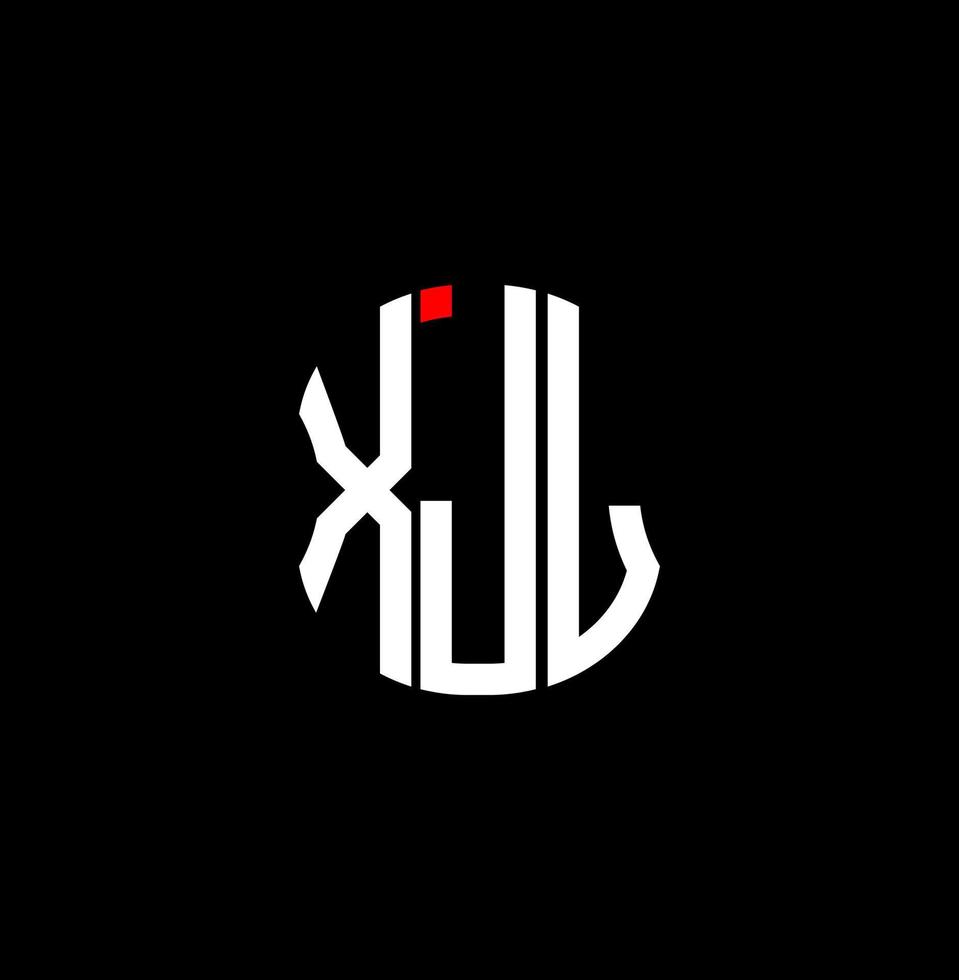xjl lettre logo abstrait création créative. conception unique xjl vecteur