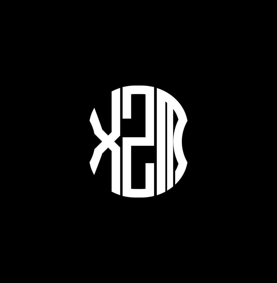 conception créative abstraite du logo de la lettre xzm. conception unique xzm vecteur