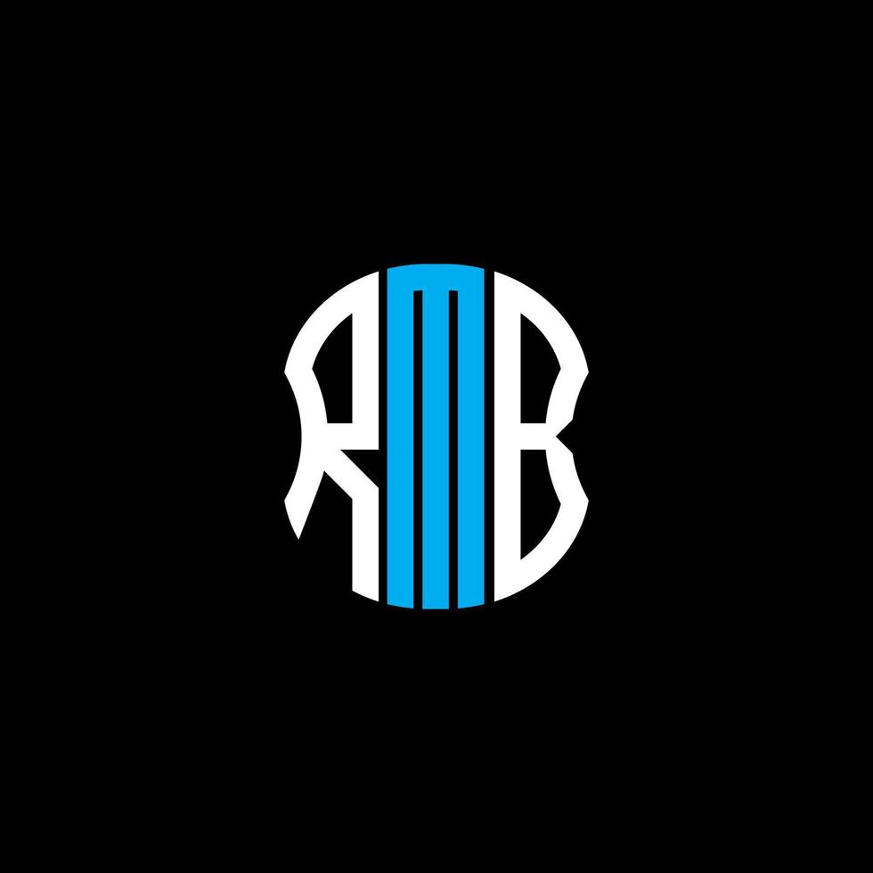 conception créative abstraite du logo de la lettre rmb. conception unique RMB vecteur