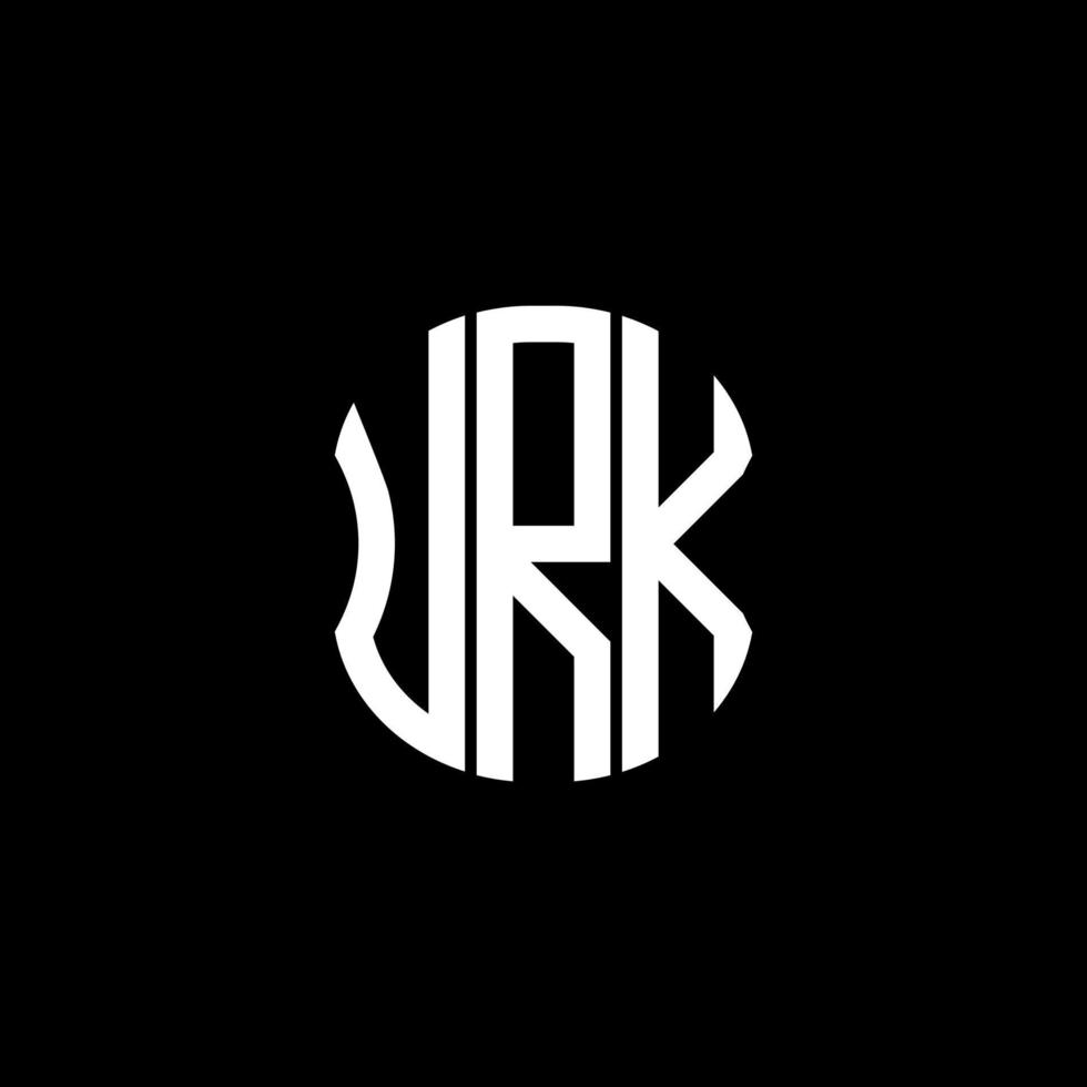 conception créative abstraite du logo de la lettre urk. conception unique de urk vecteur