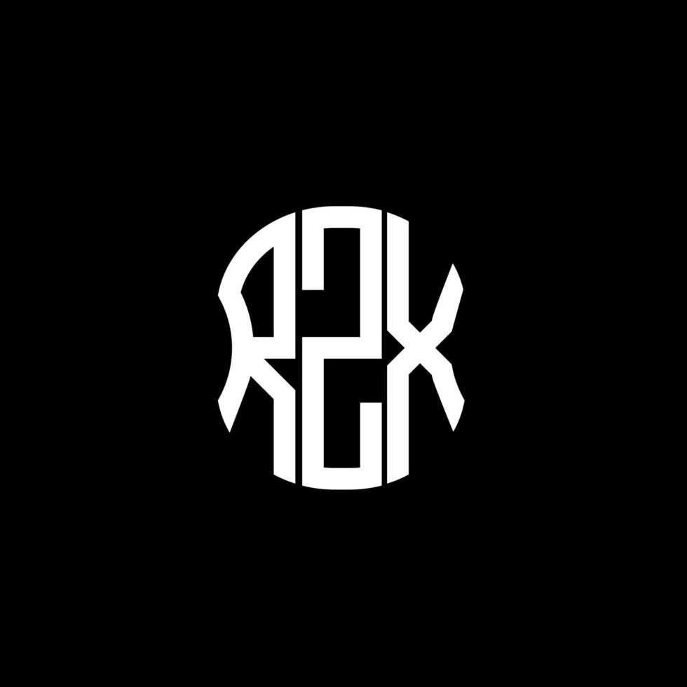 conception créative abstraite du logo de la lettre rzx. conception unique rzx vecteur