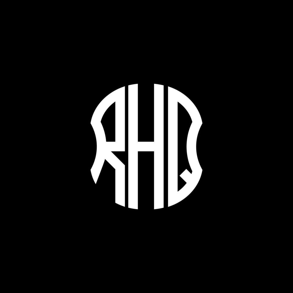 conception créative abstraite du logo de la lettre rhq. conception unique rhq vecteur