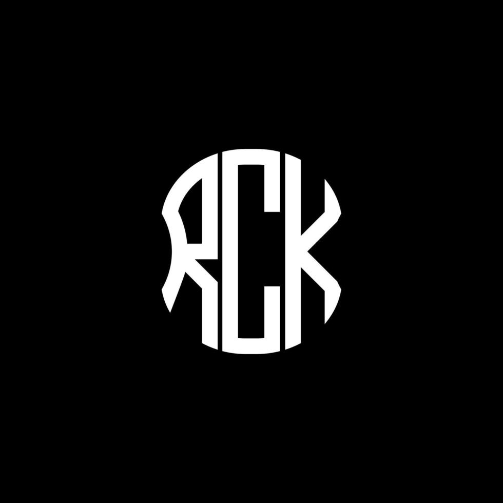 conception créative abstraite du logo de la lettre rck. conception unique vecteur