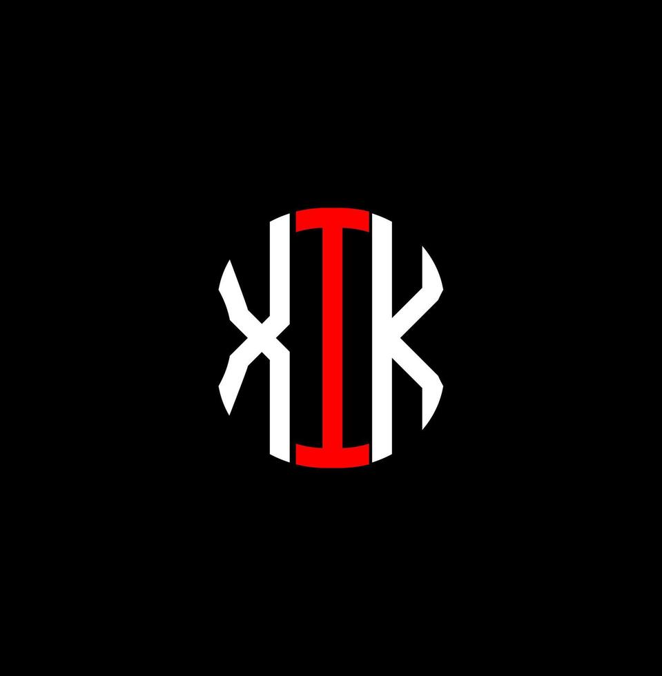 conception créative abstraite du logo de la lettre xik. conception unique xik vecteur
