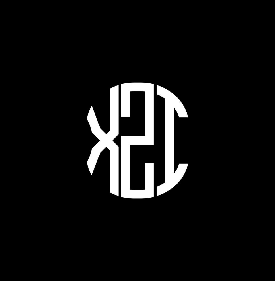 conception créative abstraite du logo de la lettre xzi. conception unique xzi vecteur