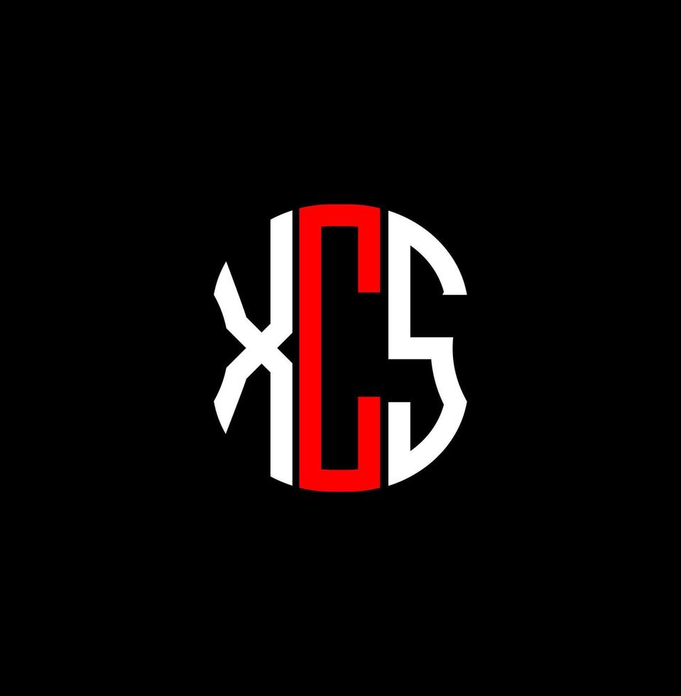 logo de lettre xcs conception créative abstraite. conception unique xcs vecteur