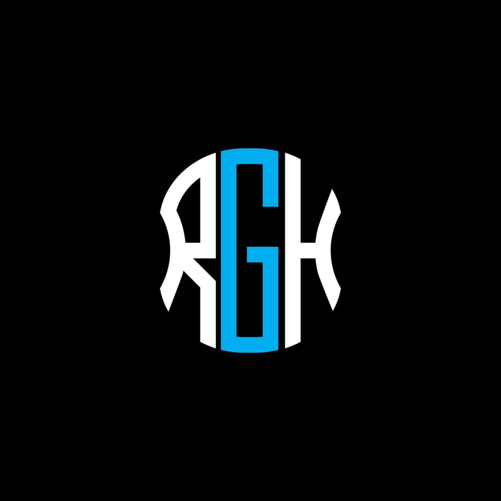 conception créative abstraite du logo de la lettre rgh. conception unique vecteur