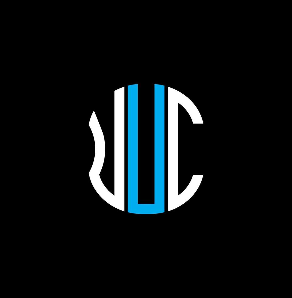 conception créative abstraite du logo de la lettre uuc. conception unique vecteur