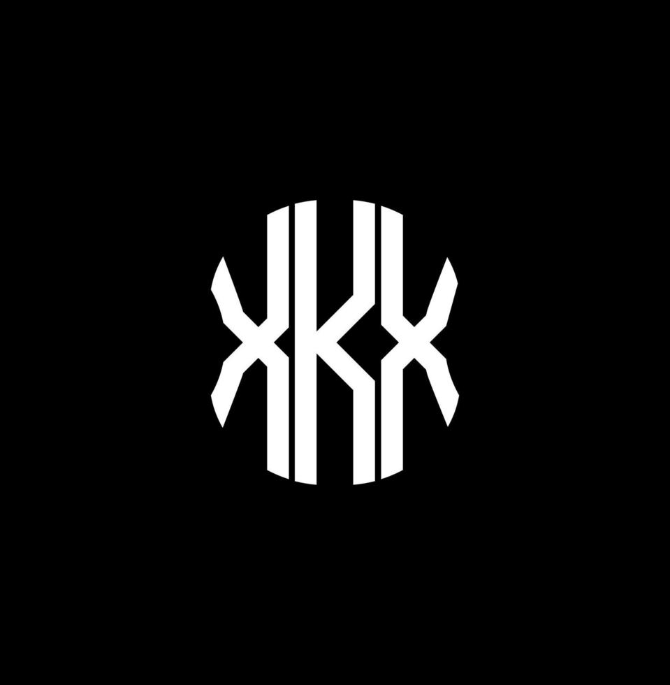 conception créative abstraite du logo de la lettre xkx. conception unique xkx vecteur