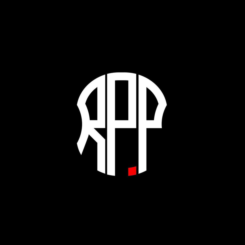 conception créative abstraite du logo de la lettre rpp. conception unique RPP vecteur