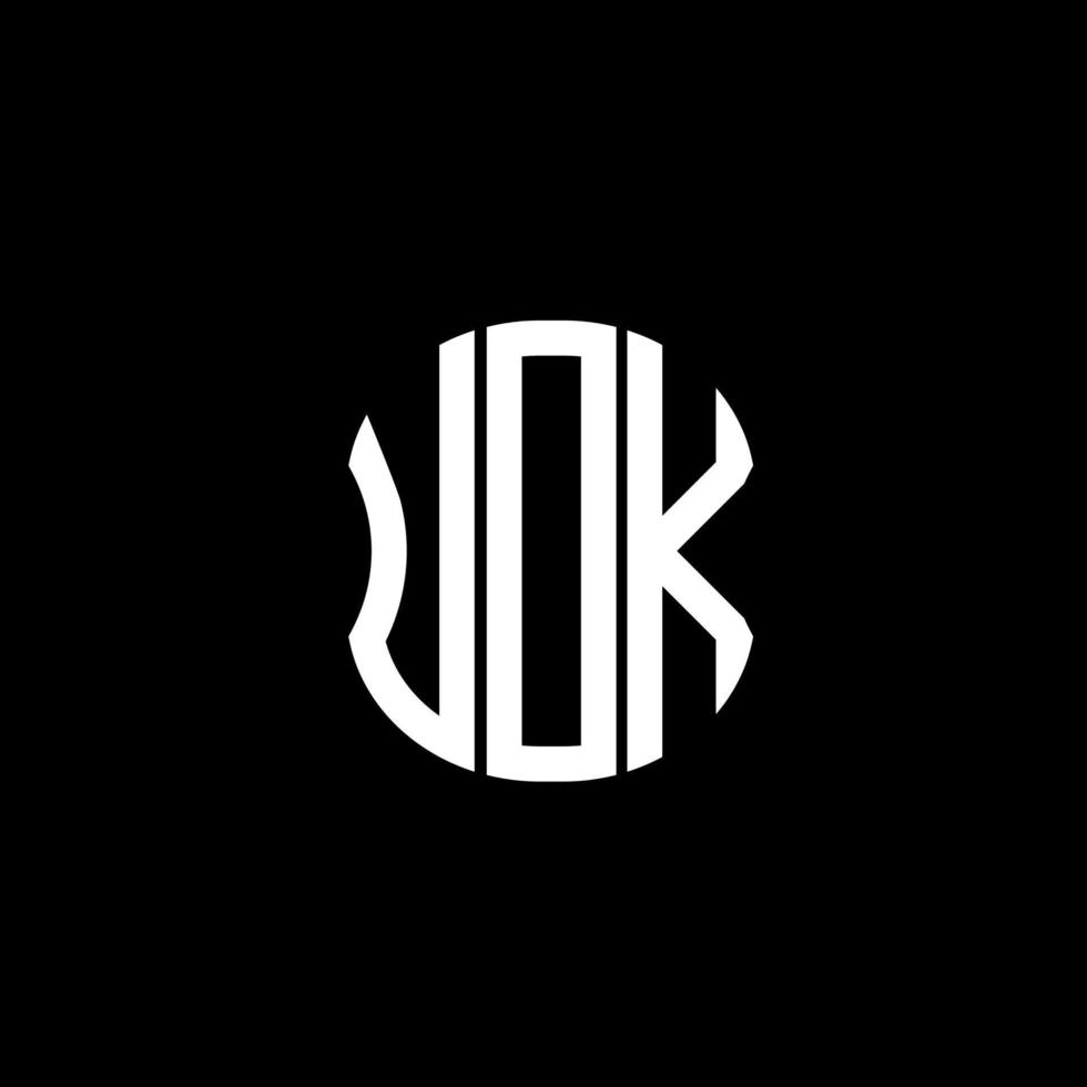 conception créative abstraite du logo de la lettre udk. design unique vecteur