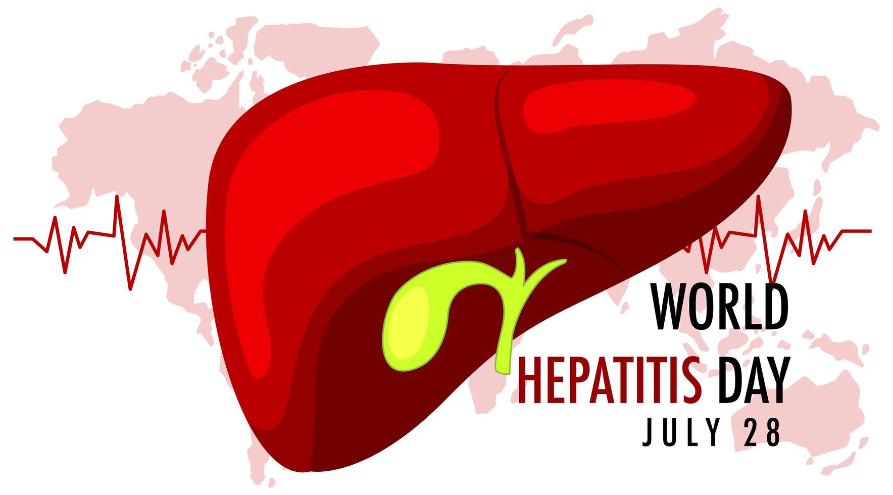 bannière de la journée mondiale de l'hépatite vecteur