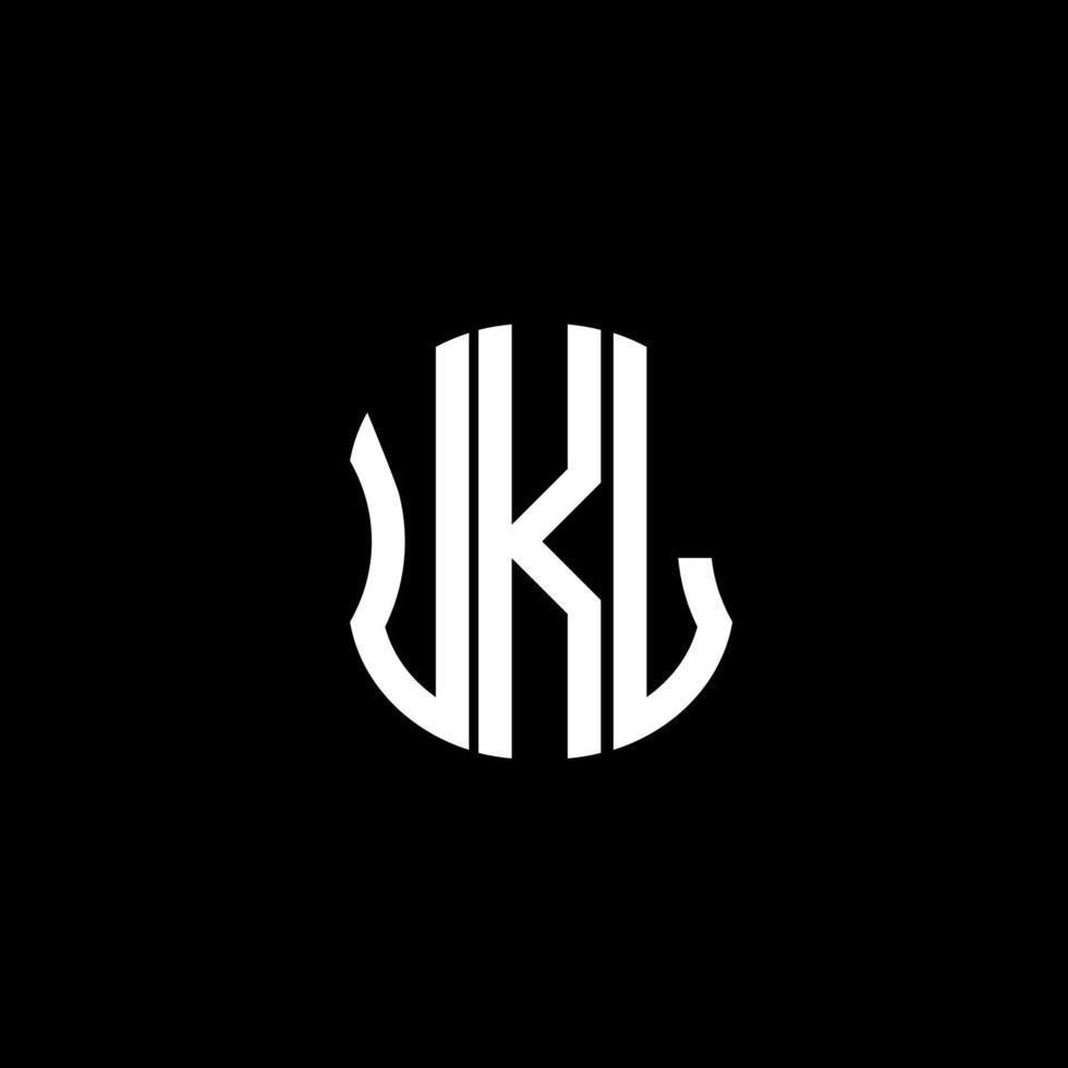 conception créative abstraite du logo de la lettre ukl. design unique vecteur
