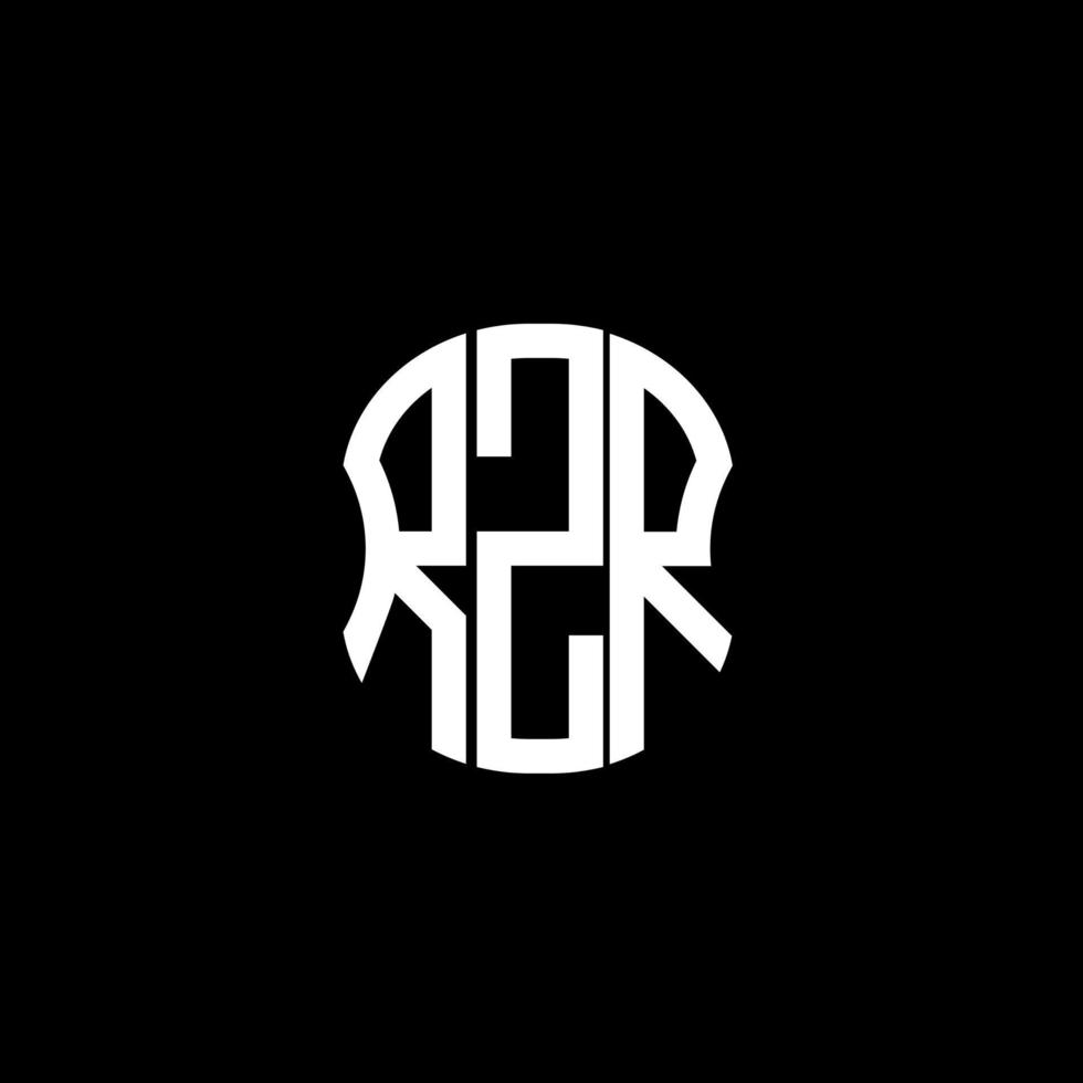 conception créative abstraite du logo de la lettre rzr. conception unique rzr vecteur