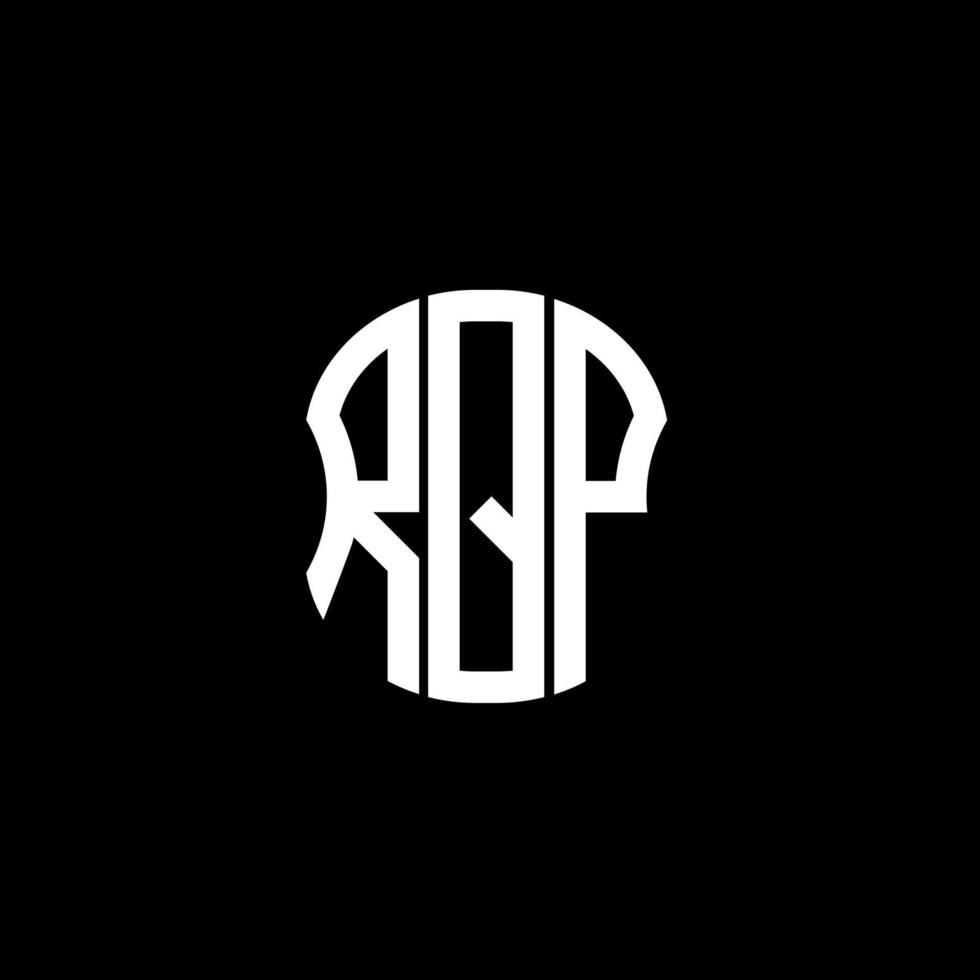 conception créative abstraite du logo de la lettre rqp. conception unique rqp vecteur