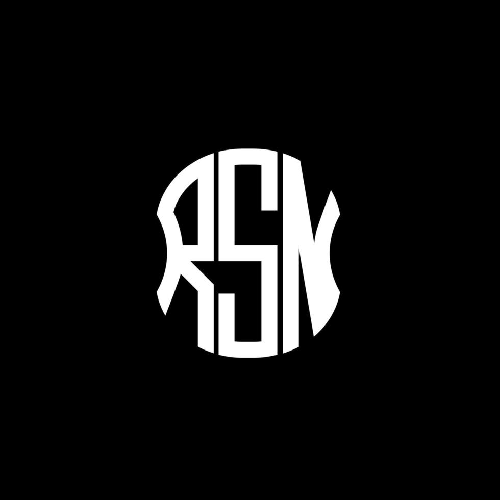 conception créative abstraite du logo de la lettre rsn. conception unique rsn vecteur