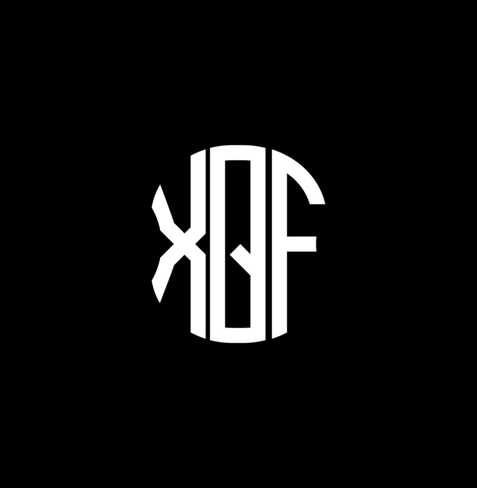 xqf lettre logo abstrait création créative. conception unique xqf vecteur