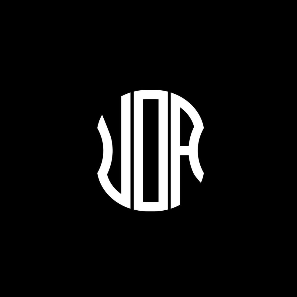 conception créative abstraite du logo de la lettre uda. design unique vecteur