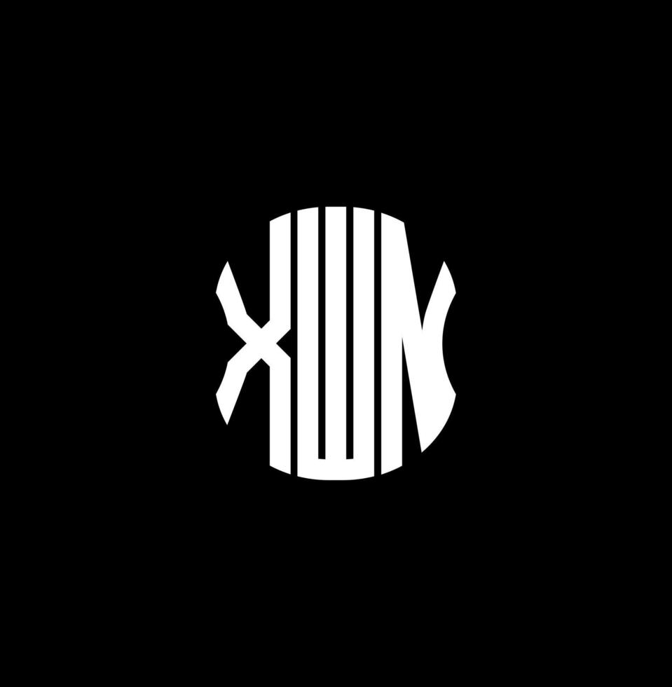 conception créative abstraite du logo de la lettre xwn. conception unique xwn vecteur