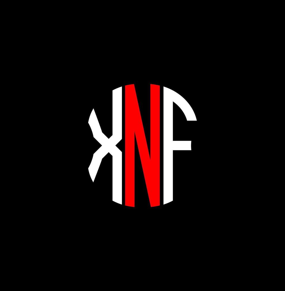 xnf lettre logo abstrait création créative. conception unique xnf vecteur