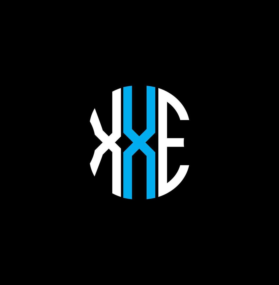xxe lettre logo abstrait création créative. xxe conception unique vecteur