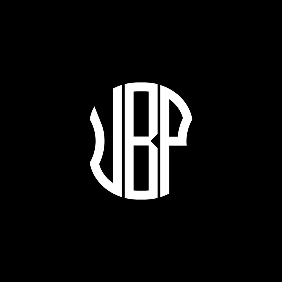 conception créative abstraite du logo de la lettre ubp. conception unique de l'ubp vecteur