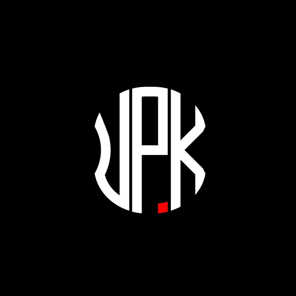 upk lettre logo abstrait création créative. conception unique vecteur