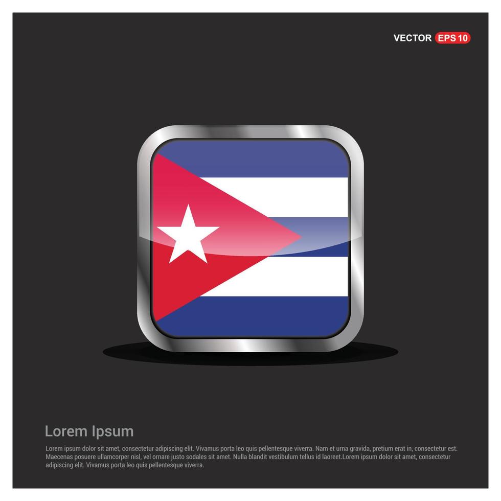 vecteur de conception de drapeau cuba