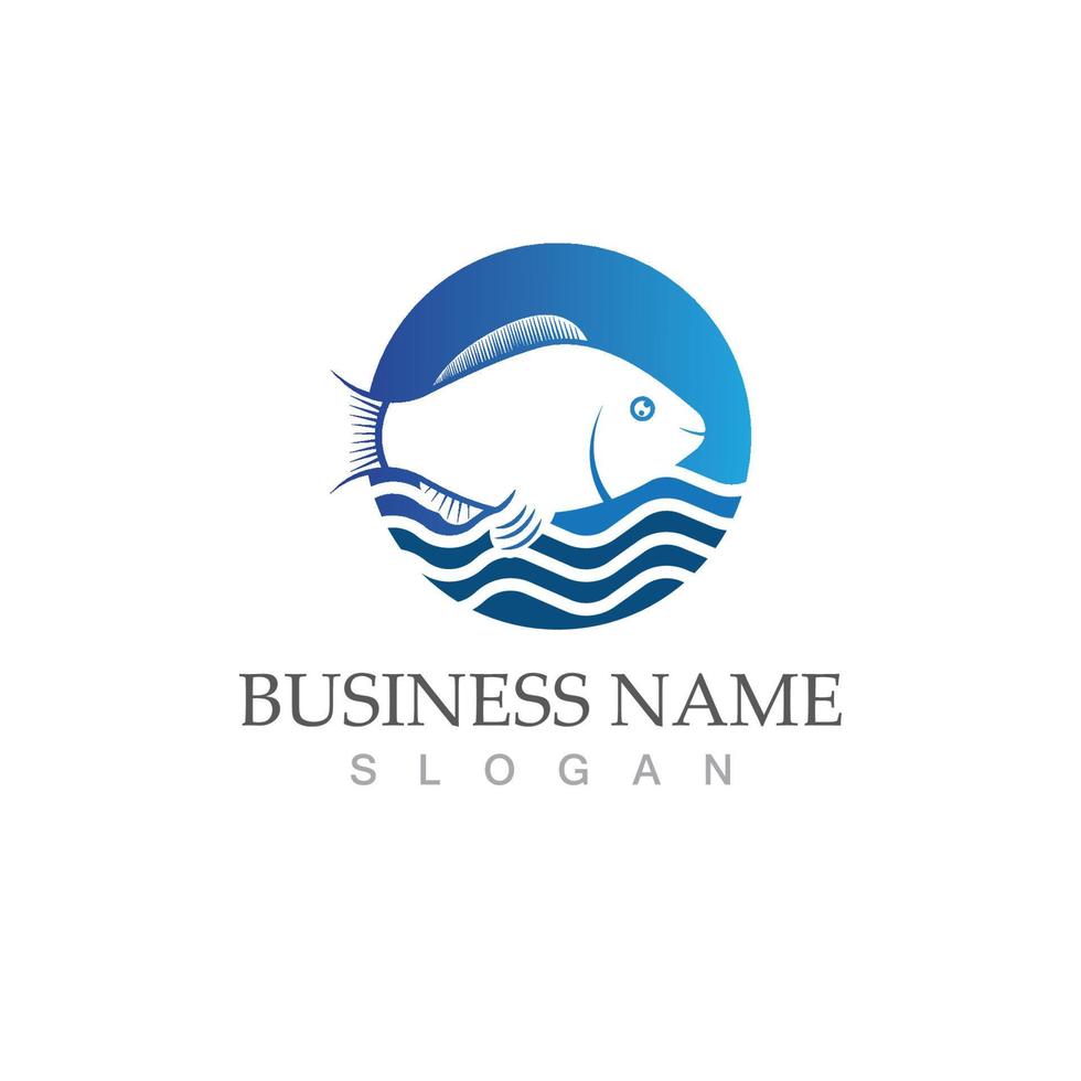 vecteur créatif de modèle de logo de poisson