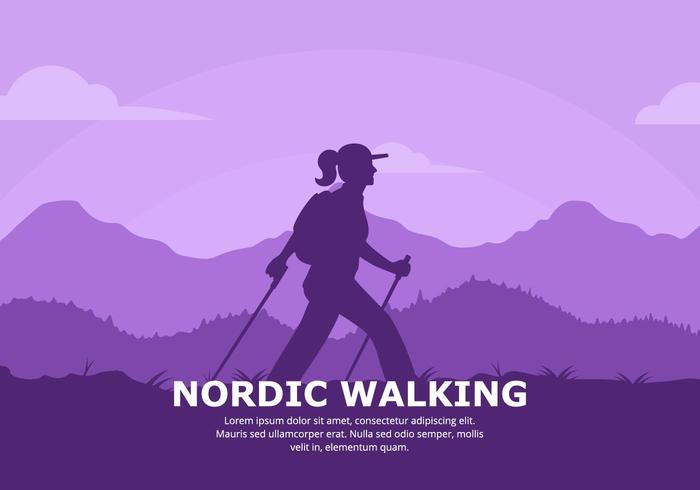 Nordic Walking Background vecteur
