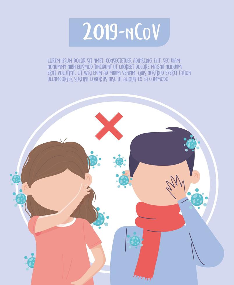 affiche de modèle de prévention du coronavirus vecteur