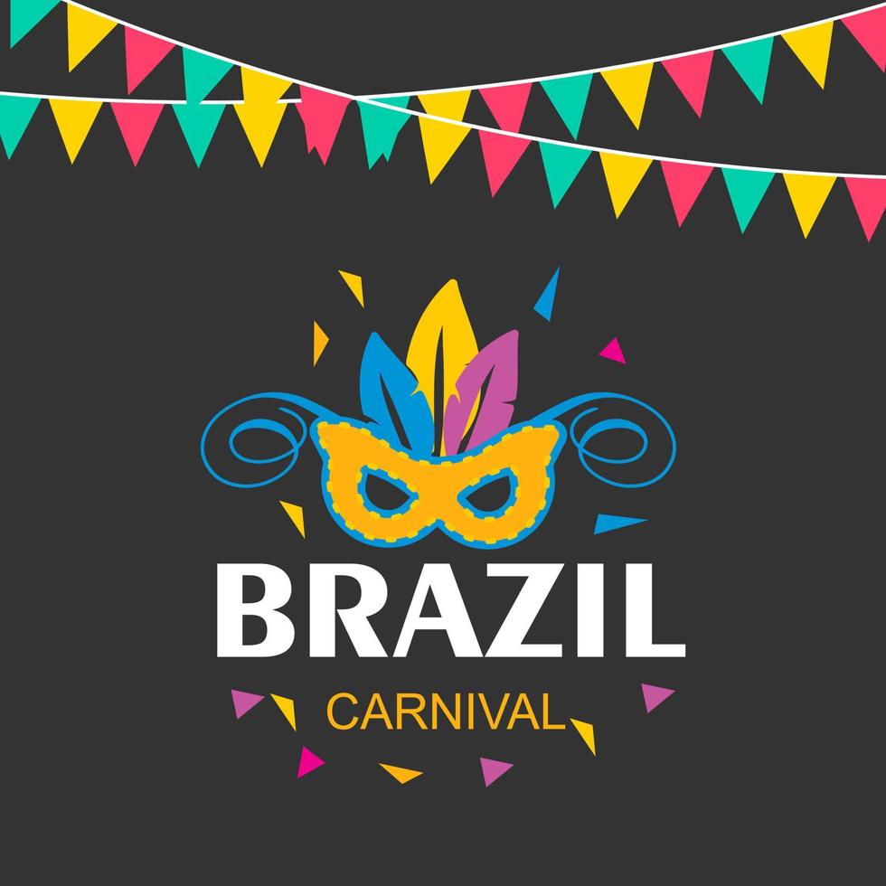 affiches festives de carnaval ensemble festival de feux d'artifice de confettis lumineux fond de couleur abstrait fond de carnaval de rio vecteur