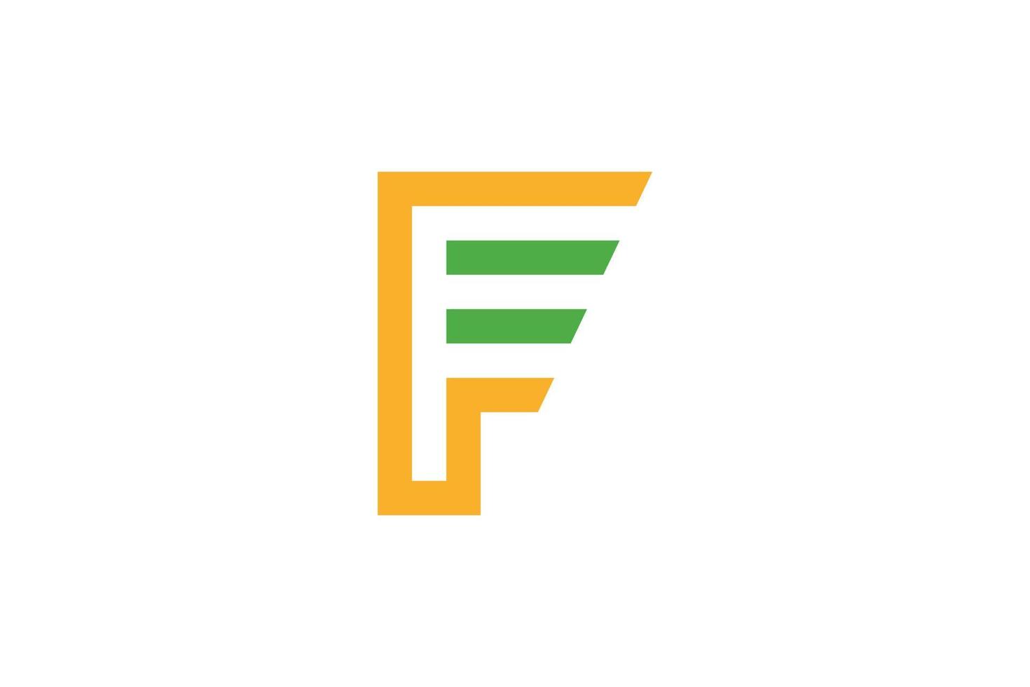 lettre f logo résumé vecteur